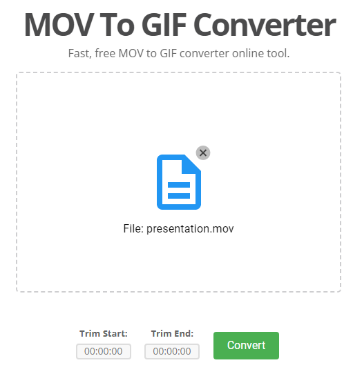 Conversor Online Gratuito de arquivos MOV para GIF