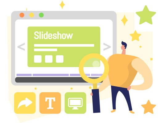 How to search content in Slideshow