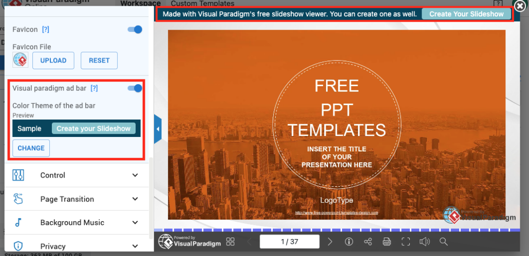 How to Remove Visual Paradigm Ad Bar from PowerPoint Slideshow - Visual ...