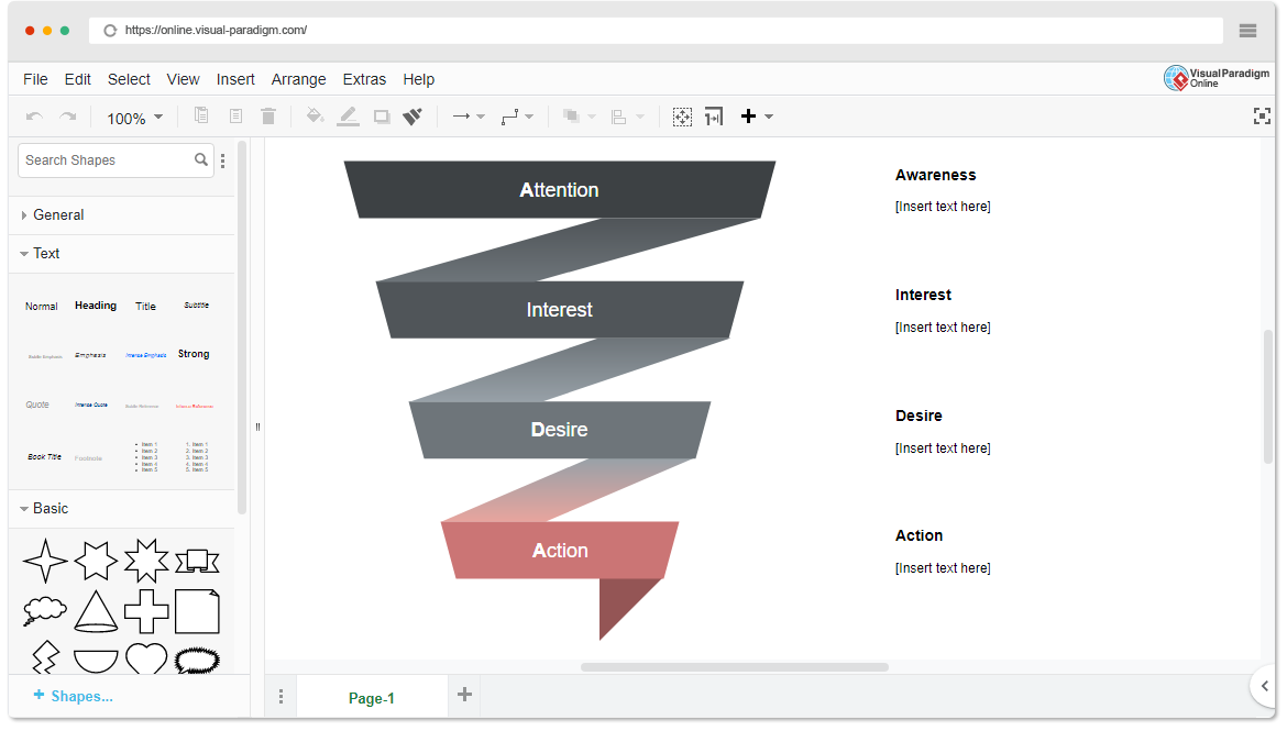 AIDA Funnel Template