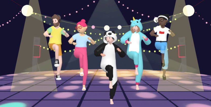 A screenshot from an animation template in promoting dancing event in a club