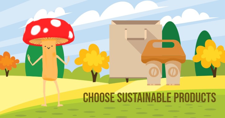 A screenshot of a animation template promoting eco living education