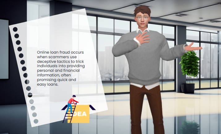 A animation template of presenting information of online loan fraud