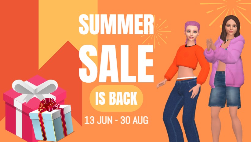 A animation template of promoting an event for summer sale for a shopping mall