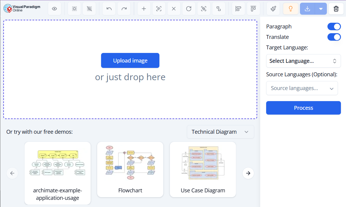 Screenshot of the AI Image Translator interface in action