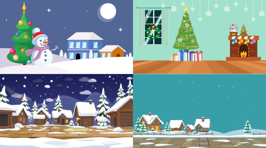 Scene background of Christmas celebration