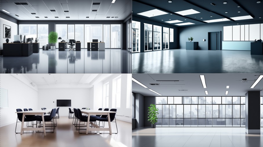 Scene background realistic style office