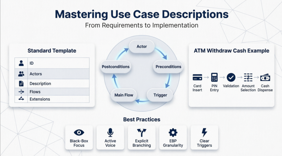 Bridging Vision and Execution: A Case Study in Mastering Use Case Descriptions Bridging Vision and Execution: A Case Study in Mastering Use Case Descriptions
