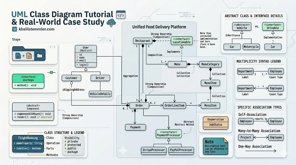 From Concept to Code: A Comprehensive UML Class Diagram Guide & Case Study