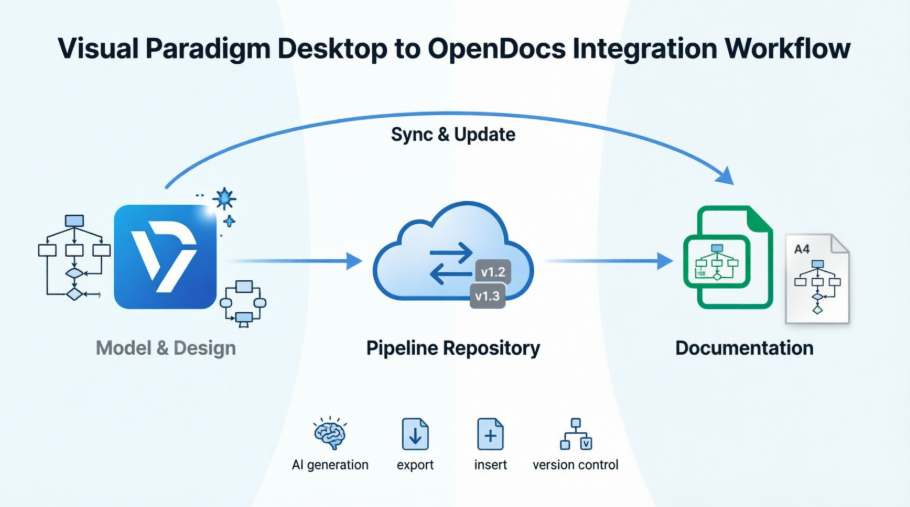 From Model to Manual: A Software Engineer's Guide to Syncing Visual Paradigm Desktop Diagrams with OpenDocs - Fliplify