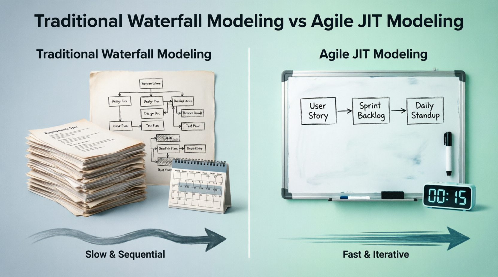 The Traditional vs. JIT Modeling Approach Comparison