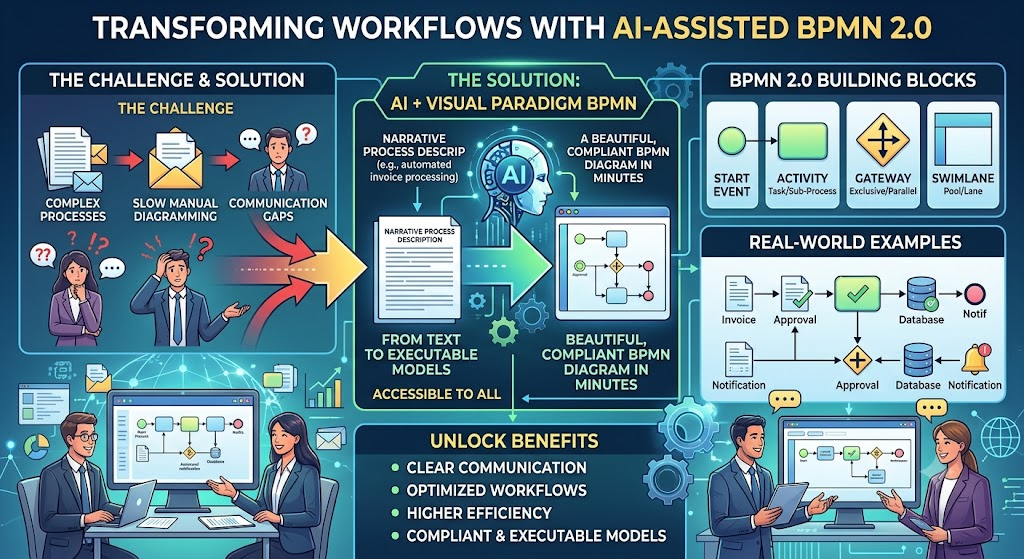 Transforming Workflows with AI- Assisted BPMN 2.0