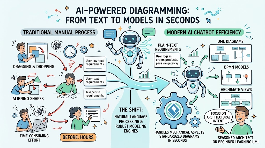 AI-Powered Diagraamming: From Text to Models in Seconds