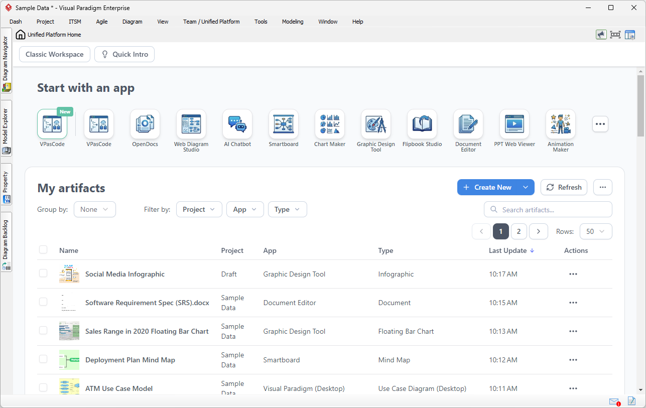Announcing the Visual Paradigm Unified Platform: One Hub, 100+ Apps